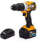 JCB 18V Brushless Cordless Combi Drill, 5ah Battery, Fast Charger, Variable Speed, LED Light, Belt Clip, Rubber Grip, 3Y Warranty, 18V Li-ion, 13mm, 1800rpm, 65Nm, UK Support