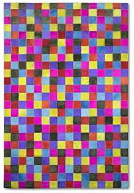 Zerimar Patchwork-Teppich | Patchwork-Teppich | Maße: 180x120 cm | Naturteppiche zur Dekoration der Kuh | Wohnzimmerteppiche