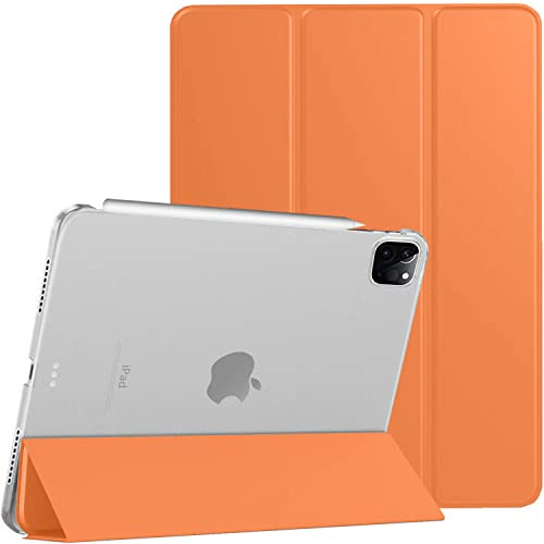 DuraSafe Cases Funda trasera translúcida para iPad Pro 12.9 5th 4th [PRO 32.8 cm 5 4] A2378 A2461 A2379 A2462 A2229 A2069 A2232 A2233 Trifold Hard Smart Auto Sleep/Wake PC cubierta trasera translúcida