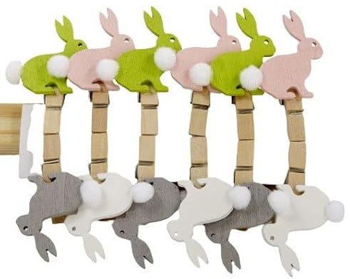 Trend Line Clips Osterhase 12 Stück Osterdekoration Ostern Frühling Hase Deko