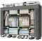 HESMENO Portable Wardrobe, Clothes Closet Storage Organizer with Hanging Rail & Shelves, Foldable Closet with Cloth Cover Quick and Easy to Assemble, Strong and Durable 200x43x168CM, Grey