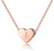 TINGN Rose Gold I Initial Necklace for Girls, 14K Rose Gold Plated Heart Initial Necklace for Women Teenage Girl Gifts Jewelry for Girls Personalised Tiny Initial Alphabet Love Necklace Girls Gifts