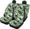 UOIMAG Autositzbezüge für Herren und Damen, Camouflage, Grün, 4-teiliges Fahrzeug-Sitzschutz-Set