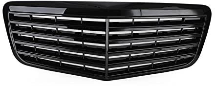 Kühlergrill Frontstoßstange Grill Für Mercedes Für Benz Für W211 Für E350 500 2007–2009 Für AMG Glänzend Schwarz Kühlergrill Streifen