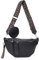 irisaa Umhängetasche Damen Crossbody Bag, 3 in 1 Schultertasche, Bauchtasche mit Reißverschluss und Verstellbarem breitem Gurt, Handtasche für Männer Frauen, DKB Farbe:Schwarz Separat