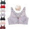 Floral Bra, Floral Comfort Rose Bra Front Closure Lace Comfy No Wire Bras, Comfortable Push up Bra (Milk Grey,38/85D)