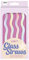 Lot de 4 pailles ondulées en verre irisé