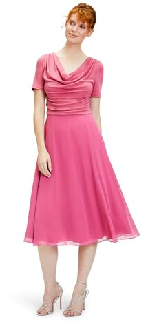 Vera Mont Damen Cocktailkleid im Glitzer-Look 36, Patch Pink/Pink