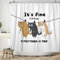 ASDCXZ Lustig Duschvorhang 180x200 cm, Modern Einfachheit Niedlich DREI Lustig Katze Weiß Bad Waschbar Duschvorhänge Polyester Textil Wasserdicht Badevorhang für Badewanne mit 12 Haken