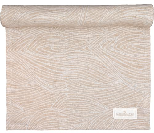 GreenGate Wilja Tischläufer Jaquard beige 140x45cm
