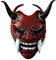 Changtai Japanischer Samurai Oni Maske Cosplay Prajna Maske Dämonen Gesichtsabdeckung Ghostface Horror Maske Halloween Deko Kostüm Masken Geschenke für Erwachsene und Kinder