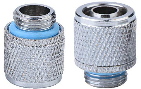 Beufee 2PCS Zuverlässige Quick Twist Fittings, Quick Connect Luftkupplung Wasserkühlungs-Klemmverschraubung Für Computer-Wasserkühlsystem