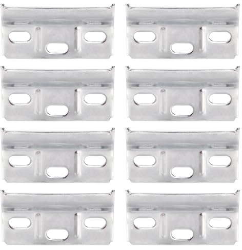 VooGenzek 8 Piezas Placa Muebles Placa Trasera de Fijación Placa, Trasera de Fijación para Colgar Armarios Muebles de Pared, Soporte de Montaje en Pared para Gabinete de Cocina, para Montaje en Pared