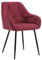 WOLTU Esszimmerstühle 1er Set, für Küche, Wohnzimmer, Schlafzimmer, ergonomische Küchenstühle gepolstert mit Armlehnen, Metallbeinen, Sitzfläche aus Samt, Bordeaux