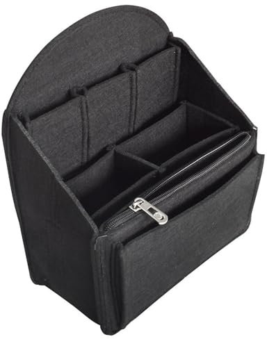 HyFanStr Taschenorganizer für Rucksack, Backpack Organizer mit Reißverschlusstasche, Taschen Organisator Schwarz - S