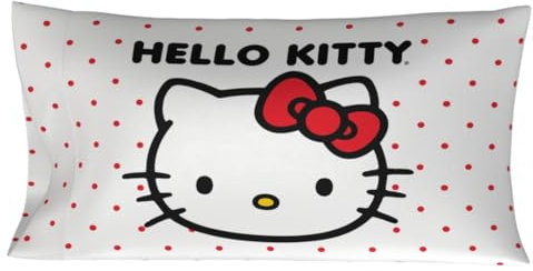 Hello Kitty Beauty Beauty Seidiger Satin-Kissenbezug, King-Size, 50,8 x 91,4 cm, für Haar und Haut, offizielles Lizenzprodukt