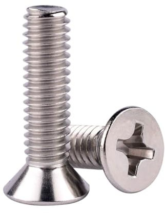 VAMUOEFL Viti a testa piatta Phillips da 1/4-20 x 1-3/4, in acciaio inossidabile 304 (18-8), filettatura grossa UNC, viti a testa svasata, 20 pezzi