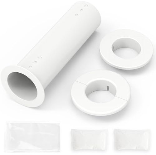 LSVFHADBFM Mini Split Cover Wall Sleeve for Air Conditioner Line Set Covers with air Conditioning Filter Cotton for Outside Units AC Sleeve Through The Wall Pipe Accessories (8.66 inches Length)