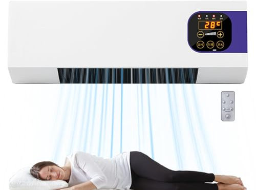 ycezw Air Conditioner for Bedroom, Air Conditioner for Small Room, Wall Mounted Air Conditioners 2000W with Remote Control, Small Blowing Supplies, Multifunctional Home Appliance
