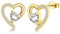 Ohrstecker Gold Klein Vergoldet Ohrringe mit Zirkonia für Damen Mädchen Frauen