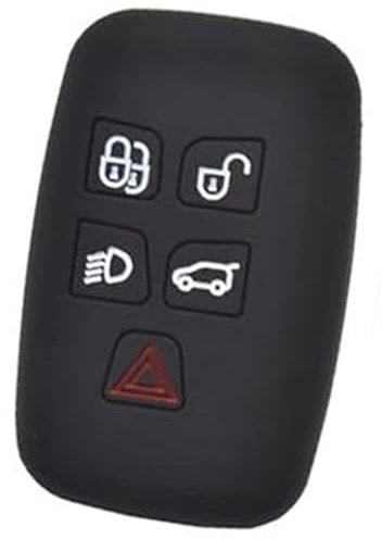 MUEOSI 4 5 Button Car Key Fob, for Land, for Rover, for Range, for Rover, Sport Vogue Evoque Discovery Silicone Remote Shell Cover Case Holder car key shell
