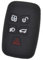 MUEOSI 4 5 Button Car Key Fob, for Land, for Rover, for Range, for Rover, Sport Vogue Evoque Discovery Silicone Remote Shell Cover Case Holder car key shell