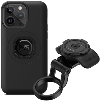 QUAD LOCK Vorbaukappe (Verstellbar) Fahrradhalterung Kit mit MAG Handyhülle für iPhone 14 Pro Max