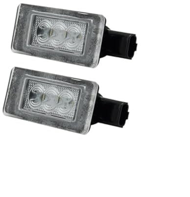 MKVAXR 2Pcs White License Plate Light Number Plate Lamp, for Citroen, C3 III C4 For Hatchback MK2 C4 For Cactus C4 For Picasso II Vehicle Registration Plate Light