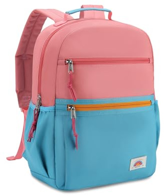 VASCHY Rucksack Kinder, Kinderrucksack Mädchen Jungen Schulrucksack für Vorschule Kindergarten Tagesstätte Rosa Blau-Klein