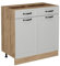 Vicco Küchenunterschrank R-Line, Weiß Landhaus, 80 cm ohne Arbeitsplatte