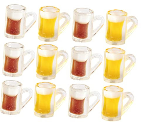 Alipis 1 Set Piccoli Ornamenti Per La Casa Mini Boccali Di Birra Tazze Modelli Di Bicchieri Di Birra Tazza Bottiglie Di Bambole Boccale Di Birra Mini Cose Mini Cibo Resina 20 Pezzi