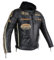 Herren Motorradjacke Lederjacke Biker Jacke mit Protektoren Leder Jacke mit Kapuze Leather Jacket Fashion Jacket Custom (DE/NL/SE/PL, Alphanumerisch, XL, Regular, Regular, Braun/Besch Streifen)