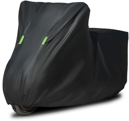 FDCYQW Abdeckplane Motorrad Outdoor, Für BMW R nineT Urban GS R9T Pure R Nine T Racer Scrambler Motorcycle Tarpaulin Motorradabdeckung UV-Beständiges Wasserdicht,Black