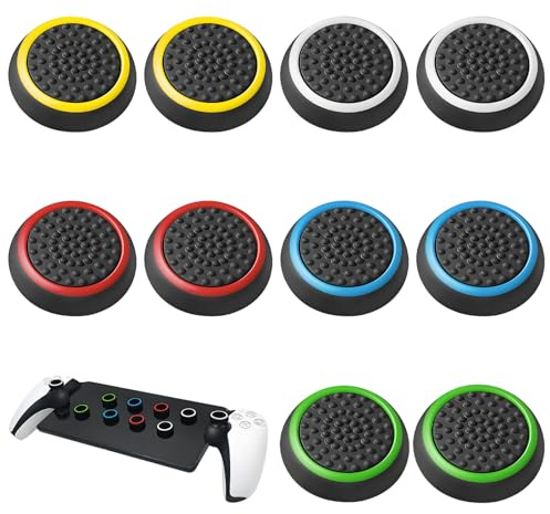10PCS Thumb Grips, Silicone Non-slip Thumb Cap, Joystick Controller Protection, Protection Attachments, Compatible with PS4, PS5, XBOXONE Controller