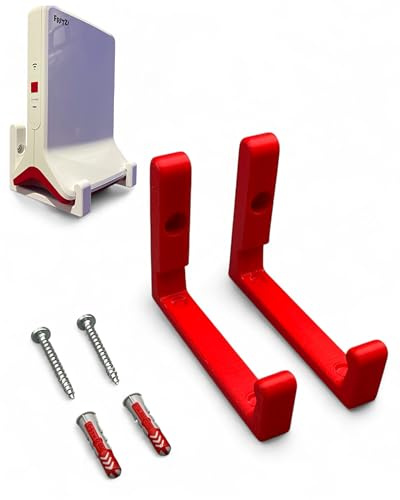 PLEXONE Wandhalterung für AVM Fritz!Repeater 6000 inkl. Fischer DuoPower Montagematerial (Rot)