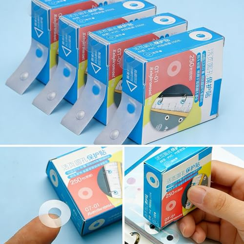 1000 Pcs Hole Punch Reinforcers, Self Adhesive Paper Hole Rings for Binders