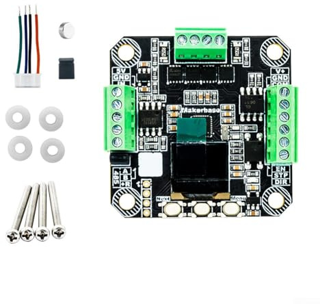YobiLife SERVO42D 42 Closed-Loop Stepper Motor Controller with FOC Vector Control for NEMA17 CNC Machines and 3D Printers, RS485/CAN Communication