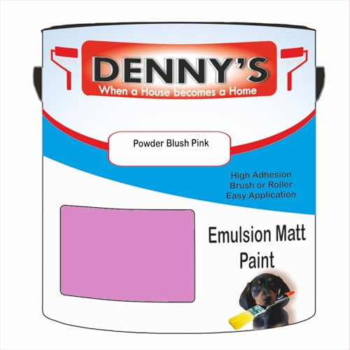 Premium Interior Wall & Ceiling Emulsion Paint – Powder Blush Pink – Rich Matt Finish, Durable & Washable, Low Odour, Ideal for Living Rooms, Bedrooms & Hallways (250ML Tin)