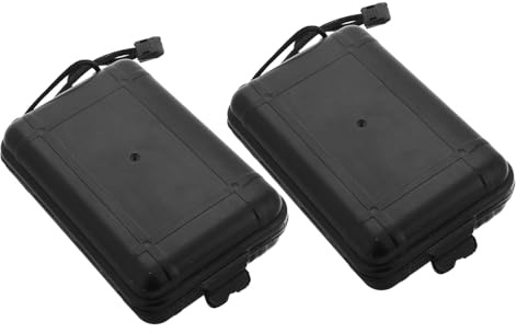 DEARMAMY 2pcs Arrowheads Storage Case Pe Black Portable Archery Gear | Cantilever Storage Box, Waterproof Lid, Lightweight Build, Reduces Damage on Hunting Trips
