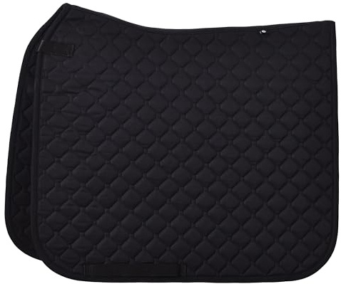Imperial Riding Schabracke IRH Basic DR, Dressur-Schabracke aus Polyester-Twill mit doppelter Gurtstrupfenbefestigung und Billetstrap, Schwarz, Full