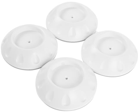 HAPINARY 4pcs Safety Gate Wall Cups in White Abs Material, Space-Saving Damage-Free Installation Protector Pads for Doorways and Stairs, Gate Wall Stabilizer Accessories