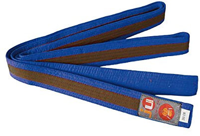 Ju-Sports Budogürtel - blau/braun/blau, Baumwolle I Kampfsport Gürtel Für Budo-Sportarten, Judo, Karate uvm. I Ca. 4 cm breiter Martial Arts Gürtel I 220 cm