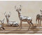 REH oder Hirsch Kunstharz liegend Silber Tischdeko Weihnachten Stück