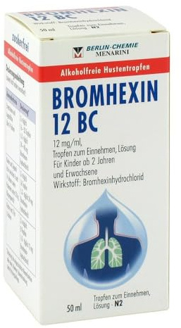 BROMHEXIN 12 BC Tropfen zum Einnehmen 50 ml