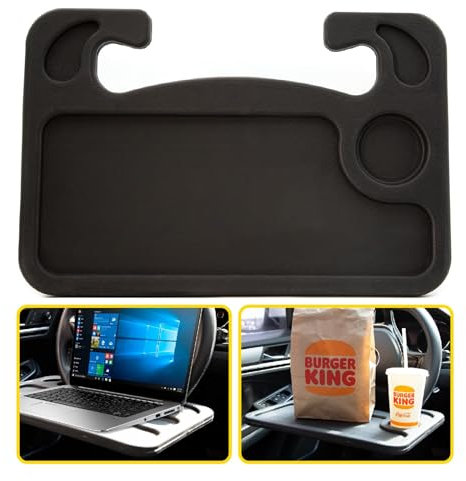 Cutequeen Trading car 1pcs Eating/Laptop Steering Wheel Desk Gray Black(Pack of 1) (Black)