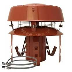 ChimFit 5 Teracotta Pot Hanging Anti-Down Draught Cowl With Bird Guard For F...