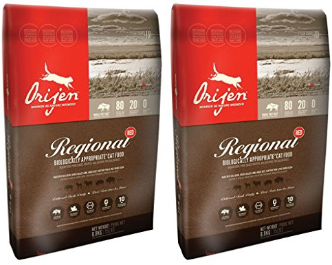 Orijen Trockenfutter für Katzen und Kätzchen, 5,4 kg, Rot, 2 Stück