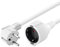 CABLEPELADO Cable alargador de alimentación | Cable Extensor alimentación Schuko Macho a Hembra | Cable de Tipo H05VV-F 3G1.5mm² | Enchufe 16A/250V | Blanco | 5 Metros