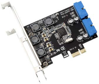 PCI-e X1 to 2 ports 19pin USB3.0 Header PCI Express to Dual 20 Pin USB 3.0 Card