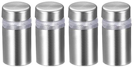sourcing map 1/2 Dia x 1(12x24mm) Standoff Screws Wall Mount Sign Holders Acrylic Glass Nails 4pcs
